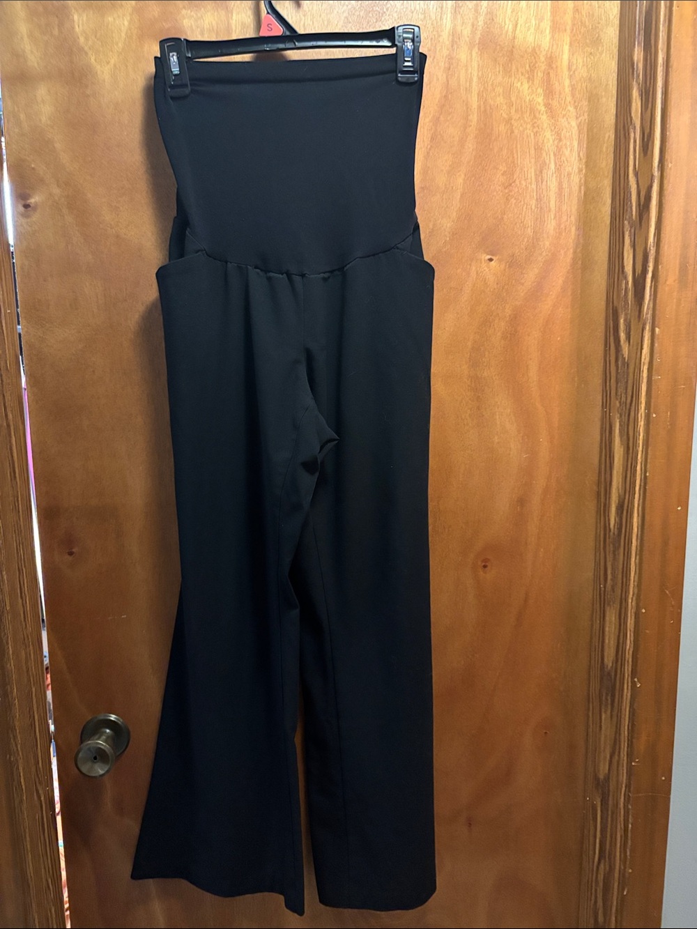 Motherhood Maternity Black High-Rise Wide-Leg Maternity Pants